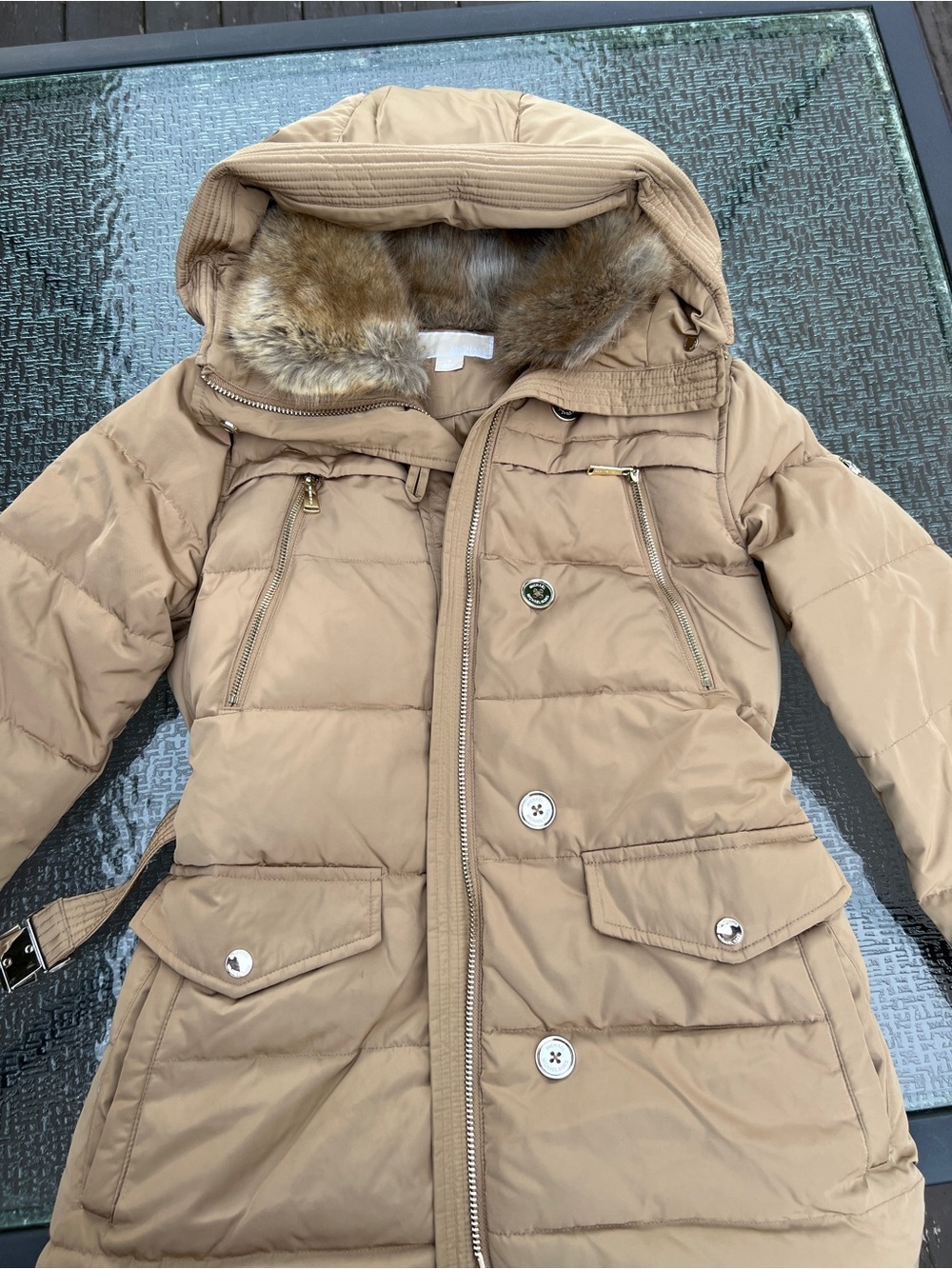 MICHAEL Michael Kors Belted Down Puffer Coat